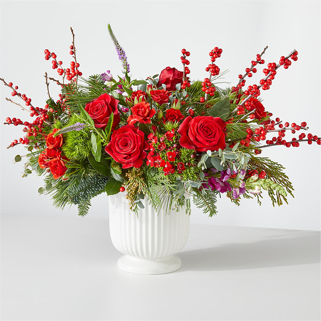 Big Red Bow Bouquet – DAWN'S FLOWER PATCH, Lake Wales FL