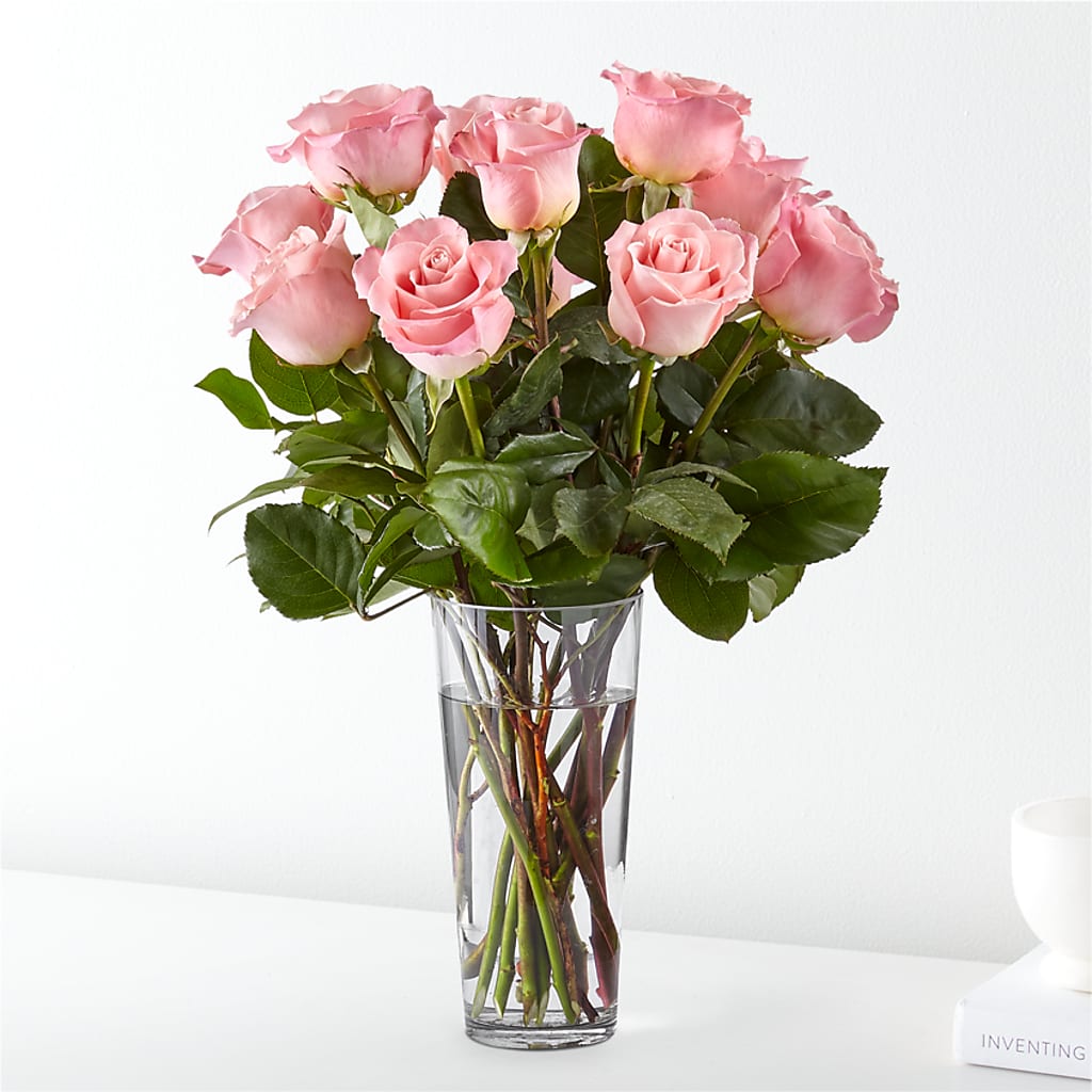 Long Stem Pink Rose Bouquet – DAWN'S FLOWER PATCH, Lake Wales FL