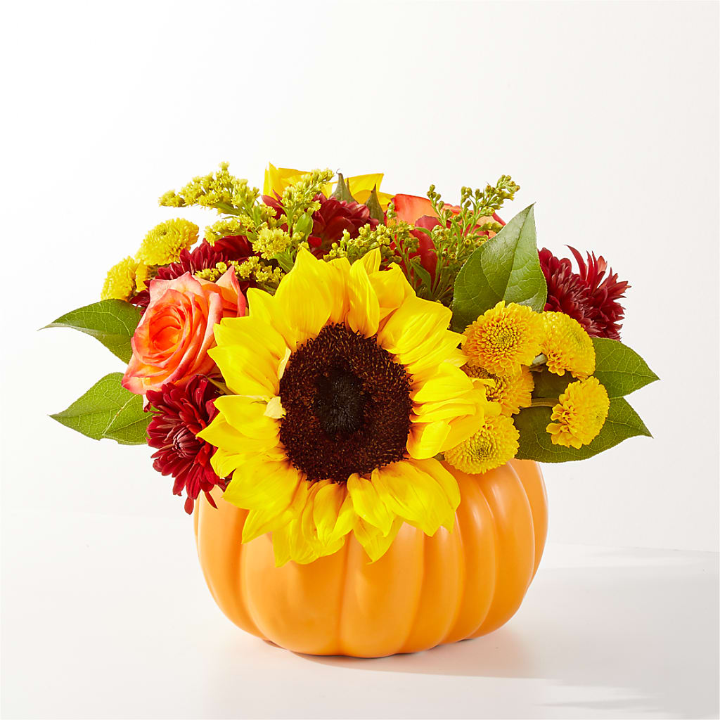 Golden Gourd Pumpkin Bouquet – DAWN'S FLOWER PATCH, Lake Wales FL