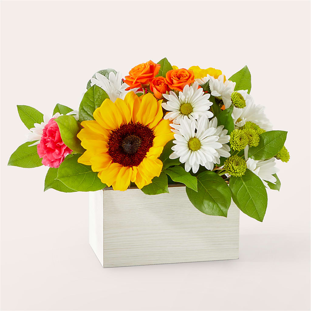 Sun-drenched Blooms Box Bouquet – DAWN'S FLOWER PATCH, Lake Wales FL