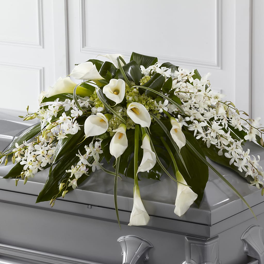 Angel Wings Casket Spray – DAWN'S FLOWER PATCH, Lake Wales FL