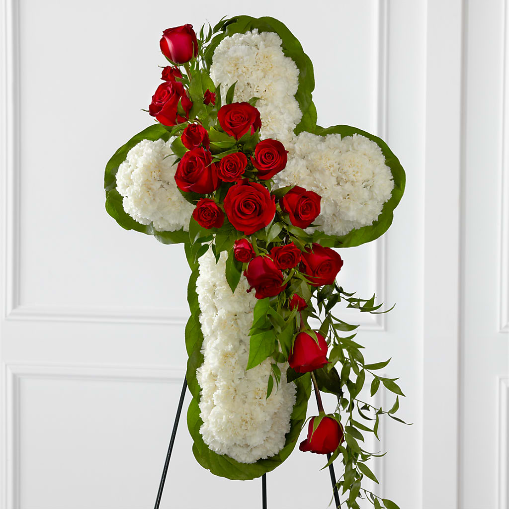 Floral Cross Easel – DAWN'S FLOWER PATCH, Lake Wales FL