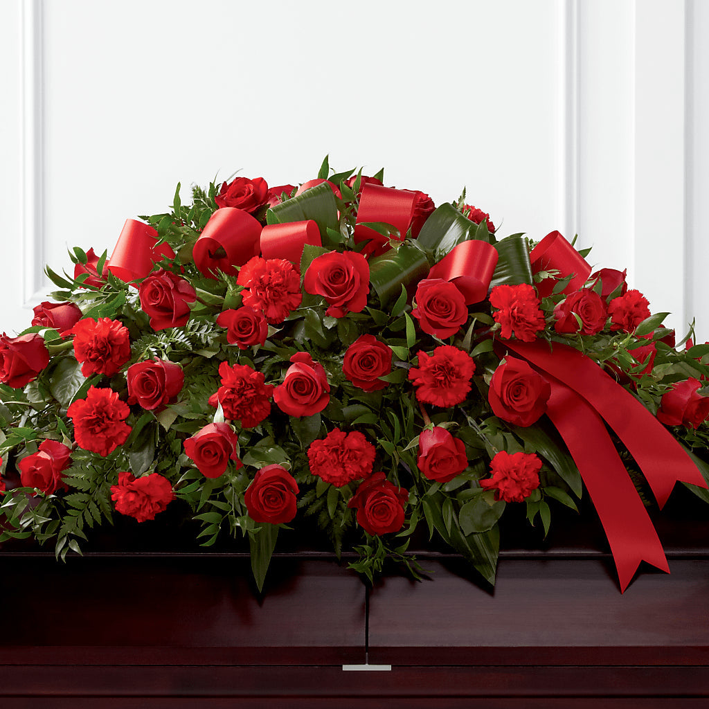 Tribute of Life Casket Spray – DAWN'S FLOWER PATCH, Lake Wales FL
