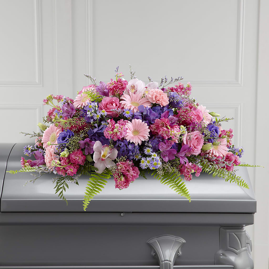 Glorious Garden Casket Spray – DAWN'S FLOWER PATCH, Lake Wales FL