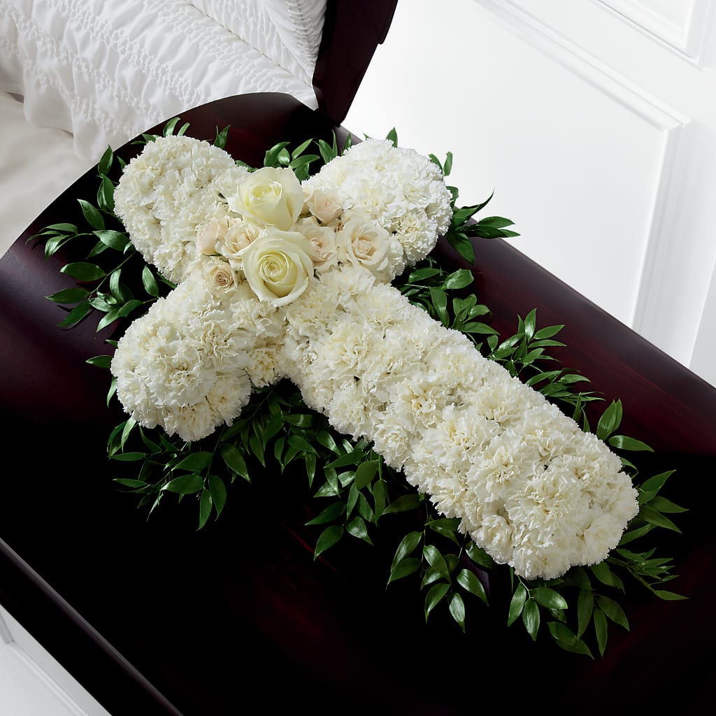 Peaceful Memories Casket Spray (Standard) – DAWN'S FLOWER PATCH, Lake Wales FL