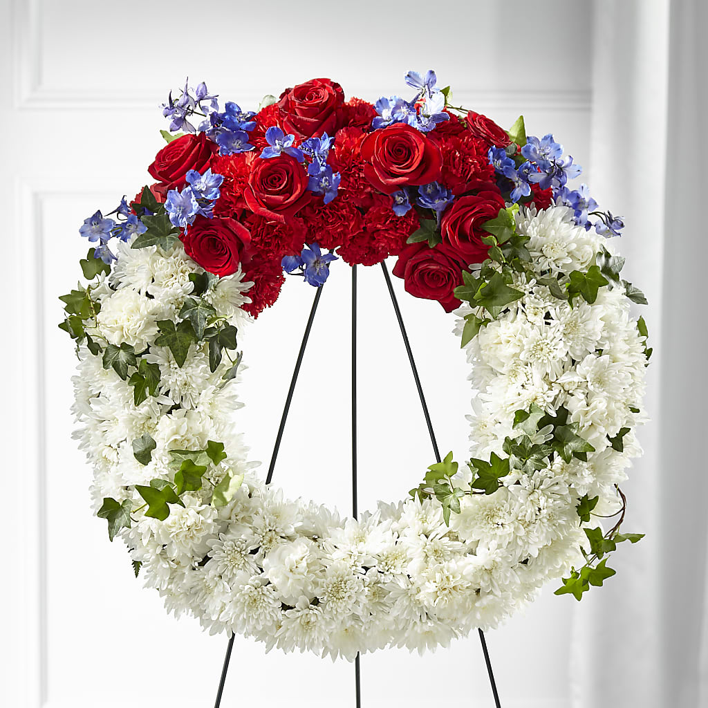Patriotic Passion Wreath – DAWN'S FLOWER PATCH, Lake Wales FL