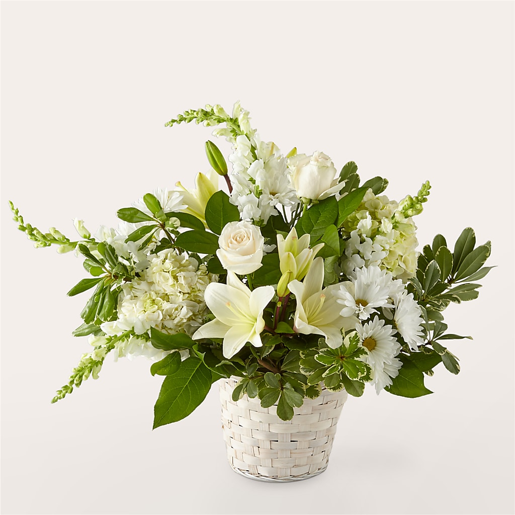 Ivory Elegance Floral Basket – DAWN'S FLOWER PATCH, Lake Wales FL