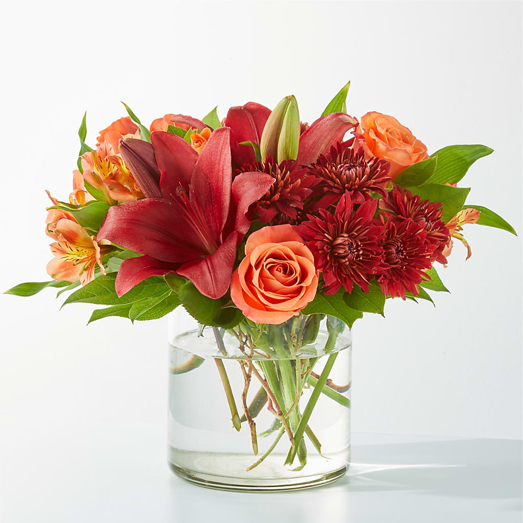 Crimson Leaves Bouquet – DAWN'S FLOWER PATCH, Lake Wales FL