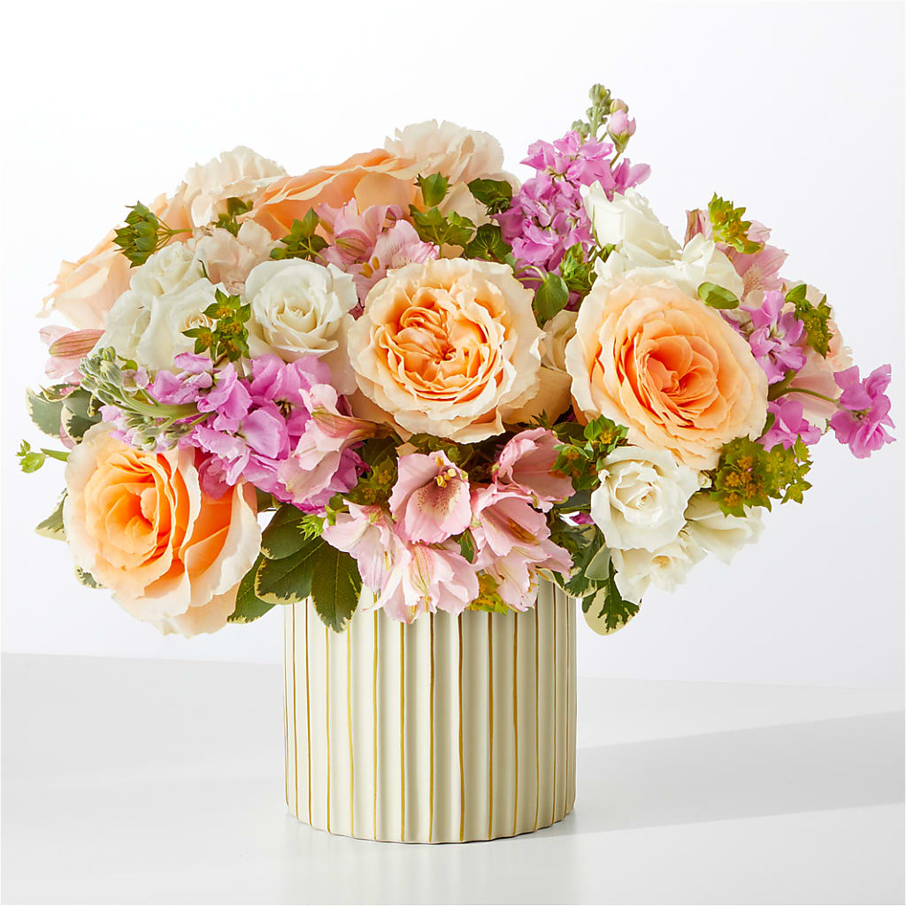 Paradise Bouquet with Ivory Vase – DAWN'S FLOWER PATCH, Lake Wales FL
