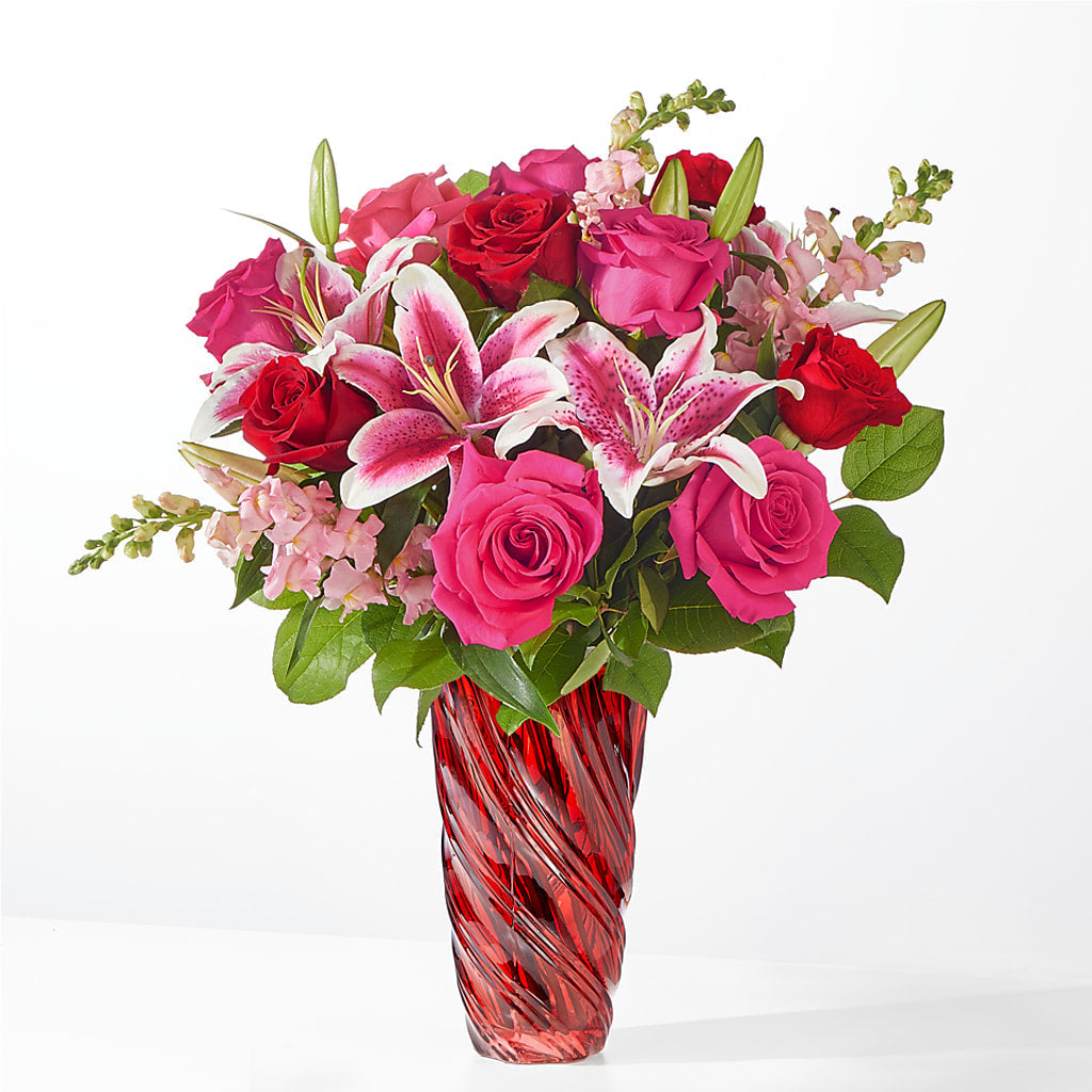Always You Bouquet with Luxe Swirl Vase – DAWN'S FLOWER PATCH, Lake Wales FL
