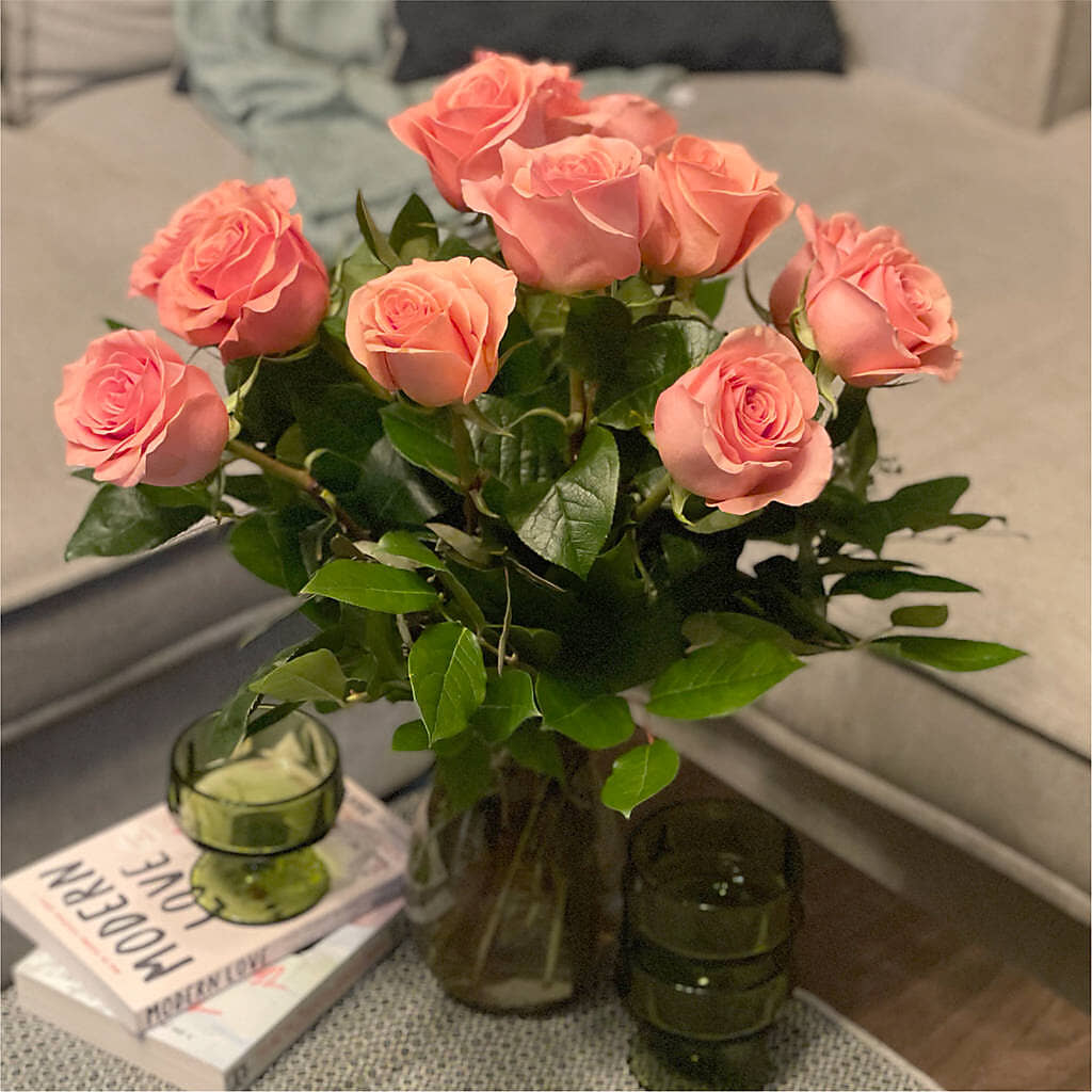 Long Stem Pink Rose Bouquet – DAWN'S FLOWER PATCH, Lake Wales FL