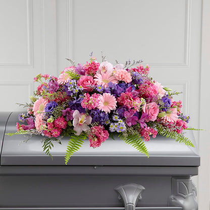 Glorious Garden Casket Spray – DAWN'S FLOWER PATCH, Lake Wales FL