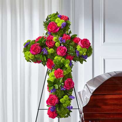 Tribute Rose Floral Cross – DAWN'S FLOWER PATCH, Lake Wales FL