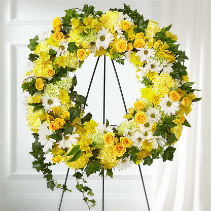 Golden Remembrance Wreath – DAWN'S FLOWER PATCH, Lake Wales FL
