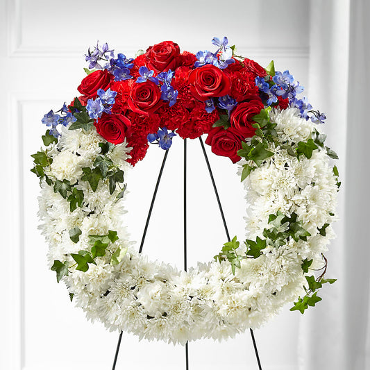 Patriotic Passion Wreath – DAWN'S FLOWER PATCH, Lake Wales FL