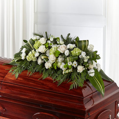 Hopeful Gesture Casket Spray – DAWN'S FLOWER PATCH, Lake Wales FL