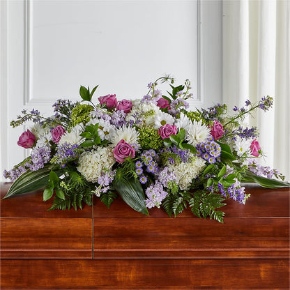 Meadows of Serenity Casket Spray – DAWN'S FLOWER PATCH, Lake Wales FL