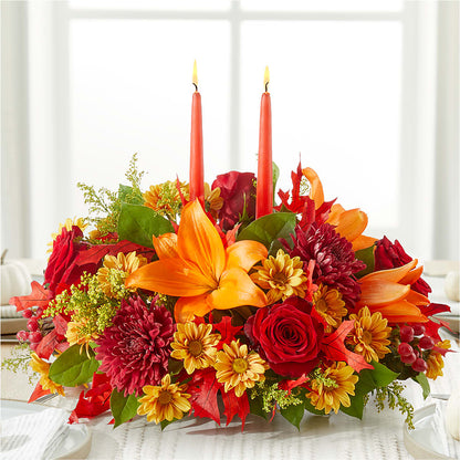 Autumn's Embrace Centerpiece – DAWN'S FLOWER PATCH, Lake Wales FL