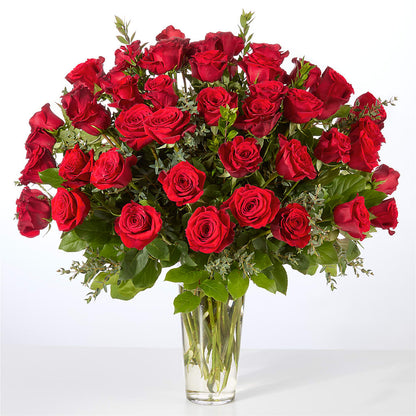Forever Yours Fifty Stem Red Rose Bouquet – DAWN'S FLOWER PATCH, Lake Wales FL