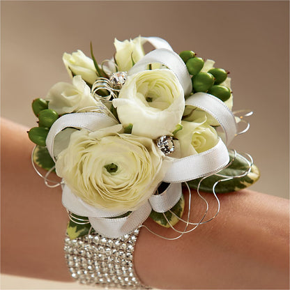 White Wedding Corsage – DAWN'S FLOWER PATCH, Lake Wales FL